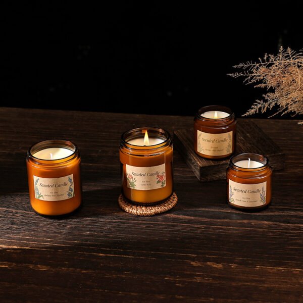 Brown Fragrance Candle Set